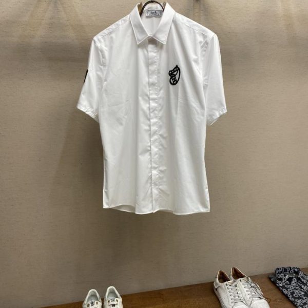 designer,replica,clothing,fake,1:1,lv,luxury,high quality Hermes new Majia business casual shirt