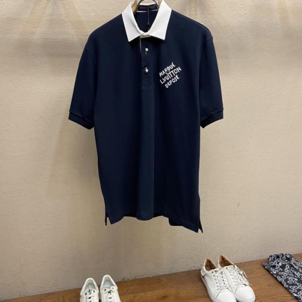 designer,replica,clothing,fake,1:1,lv,luxury,high quality LV2024 Early Autumn Sailor Style Lapel Polo Shirt