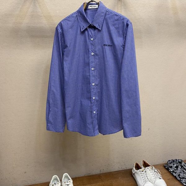 designer,replica,clothing,fake,1:1,lv,luxury,high quality Miumiu plaid shirt is coming