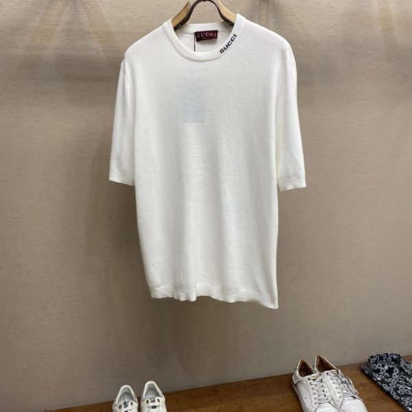designer,replica,clothing,fake,1:1,lv,luxury,high quality Gucci mulberry silk blend knit short sleeves