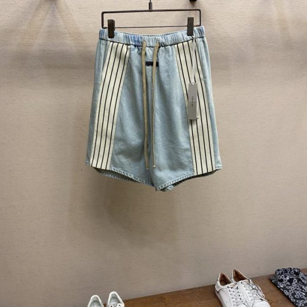 designer,replica,clothing,fake,1:1,lv,luxury,high quality Fear of God 24SS Season 8 Web Denim Shorts
