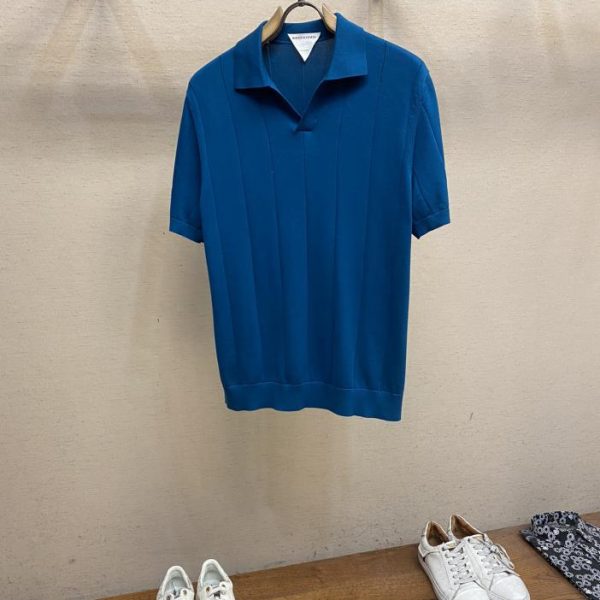 designer,replica,clothing,fake,1:1,lv,luxury,high quality BOTTRGA VENETA new spring and summer BV extremely simple 4-color knitted short-sleeved Polo shirt