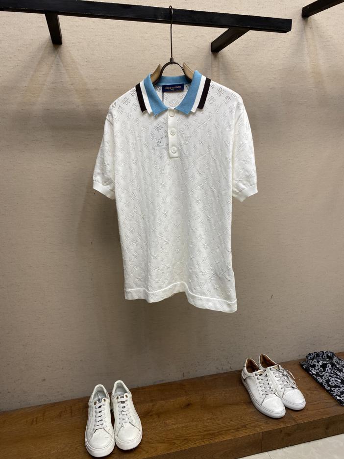 designer,replica,clothing,fake,1:1,lv,luxury,high quality LV hollow old pattern jacquard knitted polo shirt. designer,replica,clothing,fake,1:1,lv,luxury,high quality LV hollow old pattern jacquard knitted polo shirt.