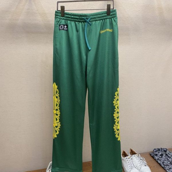 designer,replica,clothing,fake,1:1,lv,luxury,high quality Chrome Hearts Croatia MattyBoy green mesh trousers