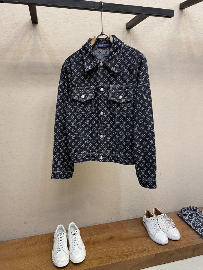 designer,replica,clothing,fake,1:1,lv,luxury,high quality LV new all-over printed jacquard denim lapel jacket designer,replica,clothing,fake,1:1,lv,luxury,high quality LV new all-over printed jacquard denim lapel jacket