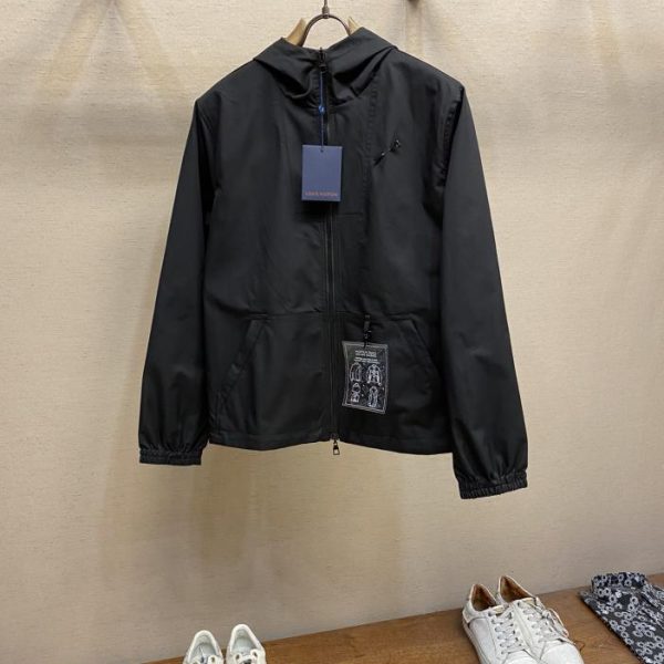 designer,replica,clothing,fake,1:1,lv,luxury,high quality LV 2023FW early autumn MONOGRAM nylon double-sided hooded windproof jacket windbreaker