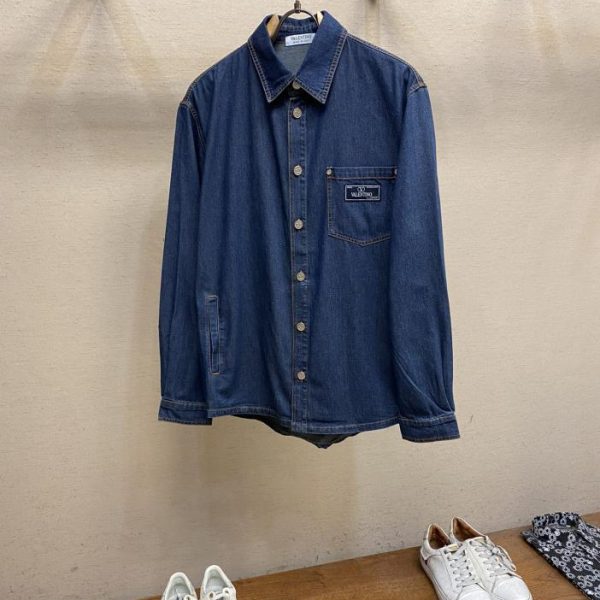 designer,replica,clothing,fake,1:1,lv,luxury,high quality VLT new washed denim shirt jacket