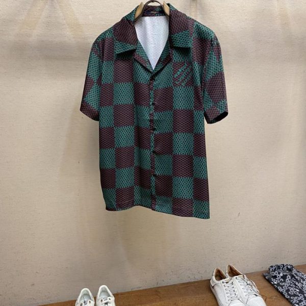 designer,replica,clothing,fake,1:1,lv,luxury,high quality LV thin material shirt shorts suit Tyler joint collaboration summer personalized suit