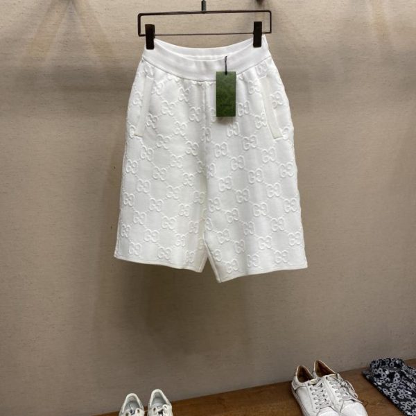 designer,replica,clothing,fake,1:1,lv,luxury,high quality Gucci jacquard knitted shorts YB imported virgin cotton material