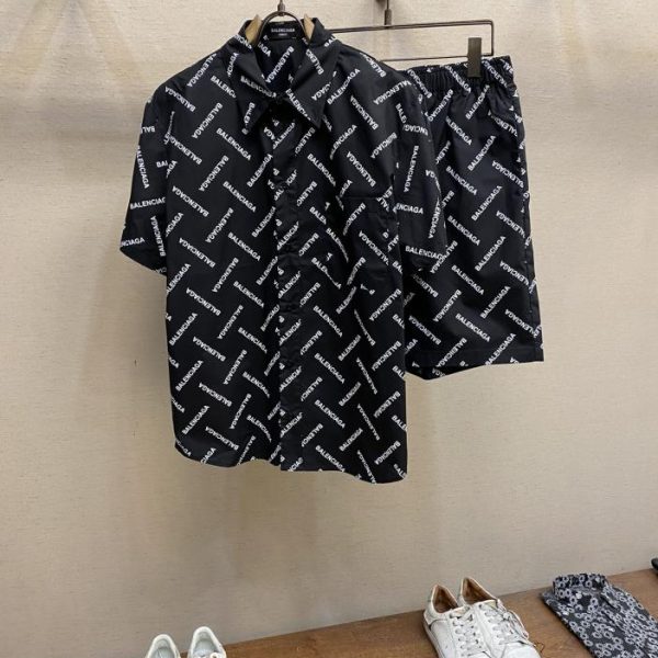 designer,replica,clothing,fake,1:1,lv,luxury,high quality Balenciaga2024 summer latest short-sleeved suit窶ｦ