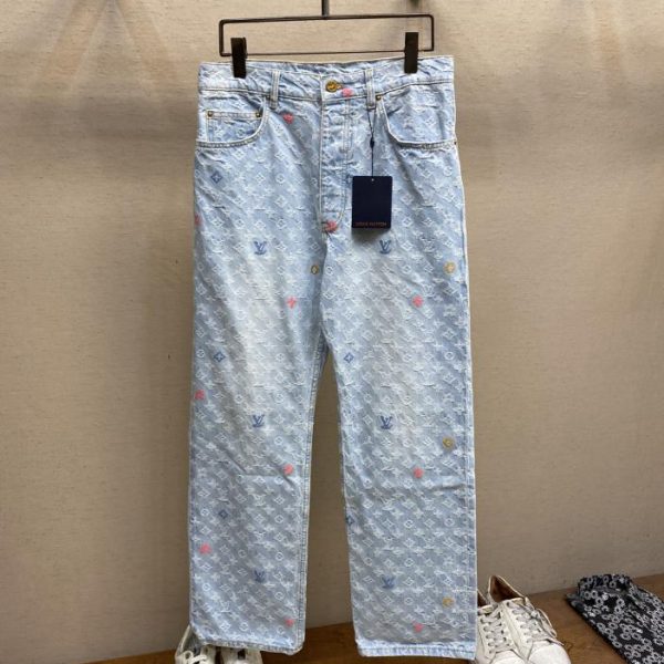 designer,replica,clothing,fake,1:1,lv,luxury,high quality LV 24SS Tyler co-branded embroidered jeans