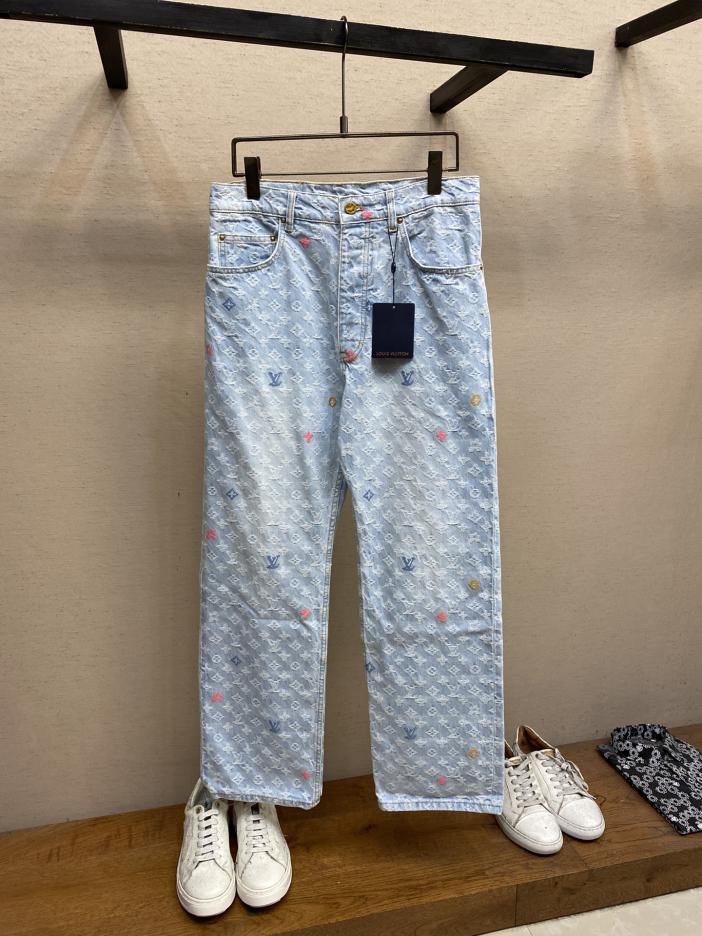designer,replica,clothing,fake,1:1,lv,luxury,high quality LV 24SS Tyler co-branded embroidered jeans designer,replica,clothing,fake,1:1,lv,luxury,high quality LV 24SS Tyler co-branded embroidered jeans