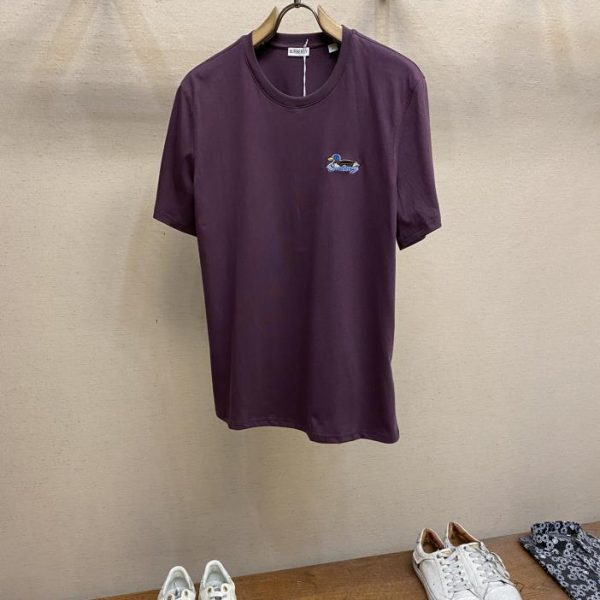 designer,replica,clothing,fake,1:1,lv,luxury,high quality Burberry duck embroidered round neck short-sleeved T-shirt