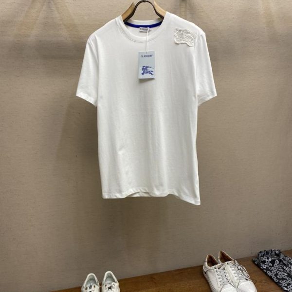 designer,replica,clothing,fake,1:1,lv,luxury,high quality Burberry24 summer hot style Burberry is here ~ patch embroidered war horse loose OS short sleeves
