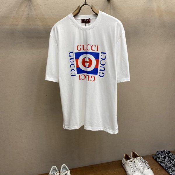 designer,replica,clothing,fake,1:1,lv,luxury,high quality Gucci GUC jersey cotton printed short-sleeved T-shirt