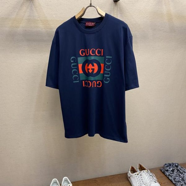 designer,replica,clothing,fake,1:1,lv,luxury,high quality Gucci GUC jersey cotton printed short-sleeved T-shirt