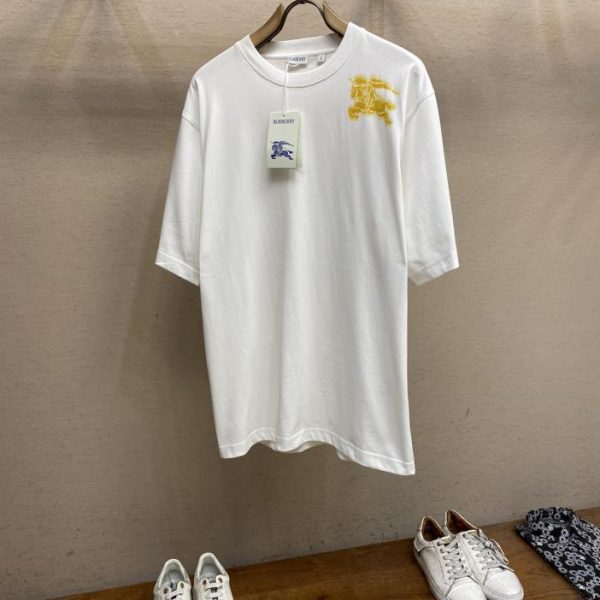 designer,replica,clothing,fake,1:1,lv,luxury,high quality Burberry Graffiti War Horse Round Neck Short Sleeve