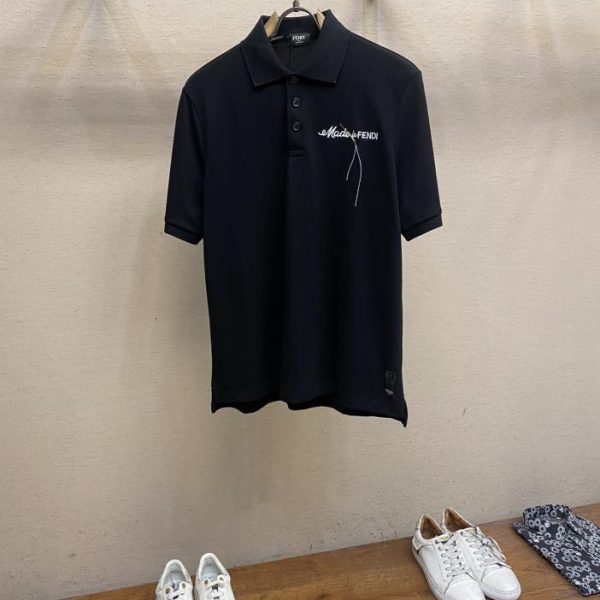 designer,replica,clothing,fake,1:1,lv,luxury,high quality FENDI 2024SS new spring and summer lapel POLO is made of 100% cotton pique mesh