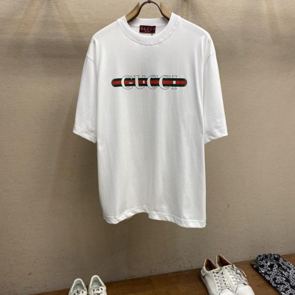 designer,replica,clothing,fake,1:1,lv,luxury,high quality GucciGU hollow letter print round neck short sleeves