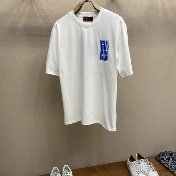 designer,replica,clothing,fake,1:1,lv,luxury,high quality Gucci GUC jersey cotton printed short-sleeved T-shirt