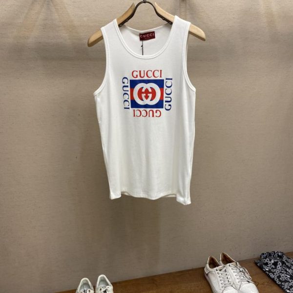 designer,replica,clothing,fake,1:1,lv,luxury,high quality Gucci GUC jersey cotton printed vest