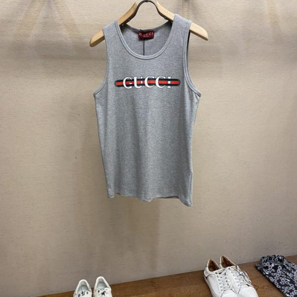 designer,replica,clothing,fake,1:1,lv,luxury,high quality Gucci GUC jersey cotton printed vest