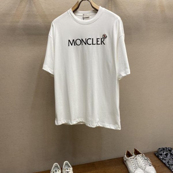 designer,replica,clothing,fake,1:1,lv,luxury,high quality Moncler letter logo printed crew neck short sleeves