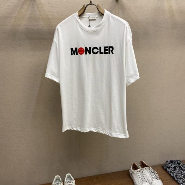 designer,replica,clothing,fake,1:1,lv,luxury,high quality Moncler letter logo printed crew neck short sleeves