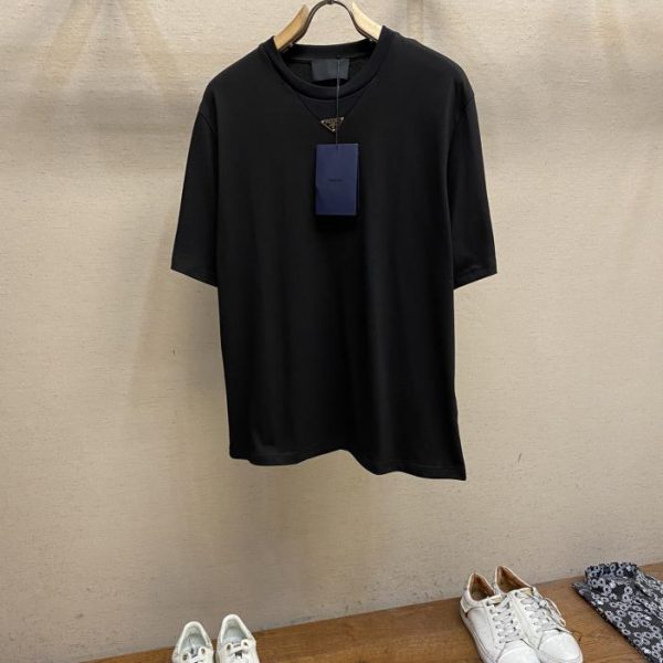 designer,replica,clothing,fake,1:1,lv,luxury,high quality PradaPA Iron Brand Round Neck Short Sleeve