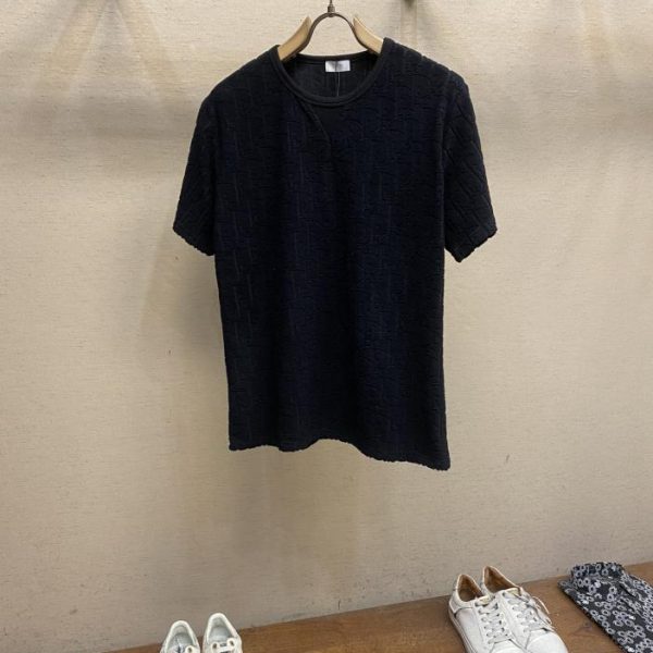 designer,replica,clothing,fake,1:1,lv,luxury,high quality Dior spring and summer new old flower full cotton terry T-shirt