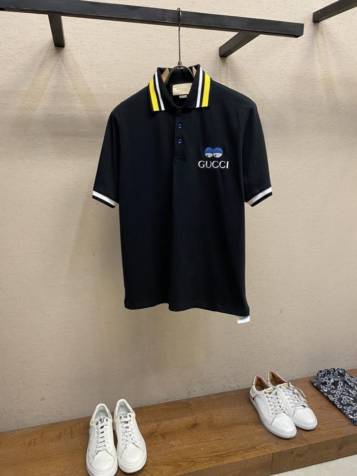 designer,replica,clothing,fake,1:1,lv,luxury,high quality GucciGU eye embroidery Hattie Stewart creative logo polo short-sleeved T-shirt designer,replica,clothing,fake,1:1,lv,luxury,high quality GucciGU eye embroidery Hattie Stewart creative logo polo short-sleeved T-shirt