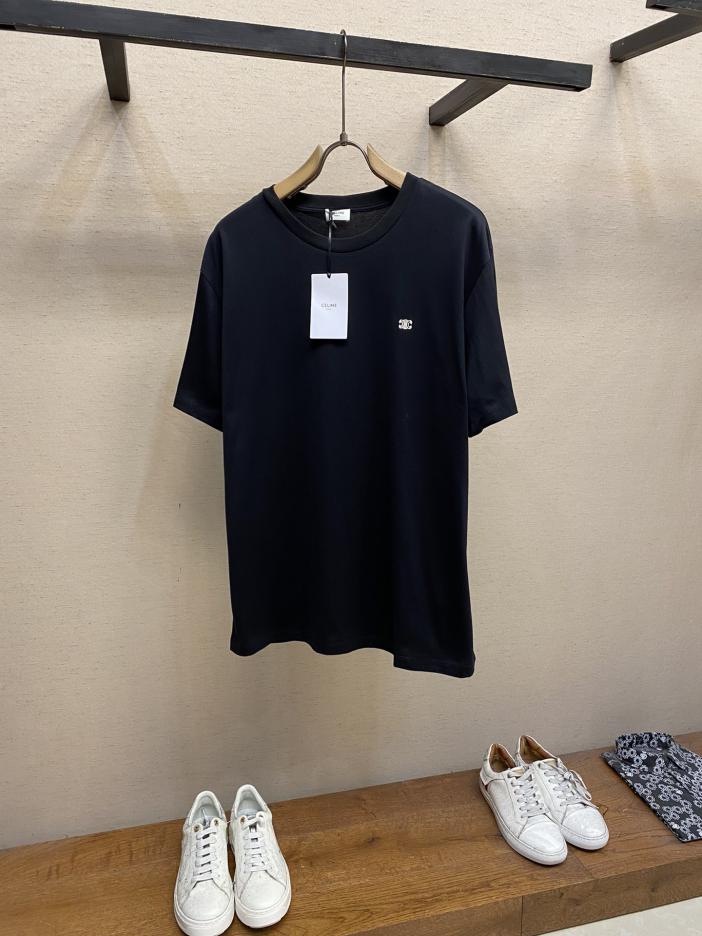 designer,replica,clothing,fake,1:1,lv,luxury,high quality Celine Logo small embroidery round neck short-sleeved T-shirt designer,replica,clothing,fake,1:1,lv,luxury,high quality Celine Logo small embroidery round neck short-sleeved T-shirt