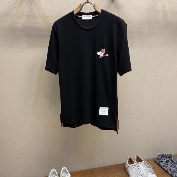 designer,replica,clothing,fake,1:1,lv,luxury,high quality Thom Browne 24 new spring and summer round neck short-sleeved T-shirt