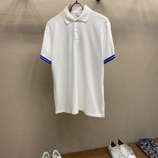 designer,replica,clothing,fake,1:1,lv,luxury,high quality Burberry genuine original single lapel cuff offset printed POLO shirt