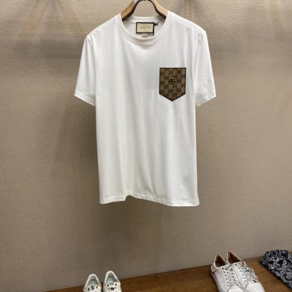designer,replica,clothing,fake,1:1,lv,luxury,high quality Gucci’s new short-sleeved daily wear with your eyes closed when you go out with a custom-made pure cotton elastic cotton short-sleeved T-shirt
