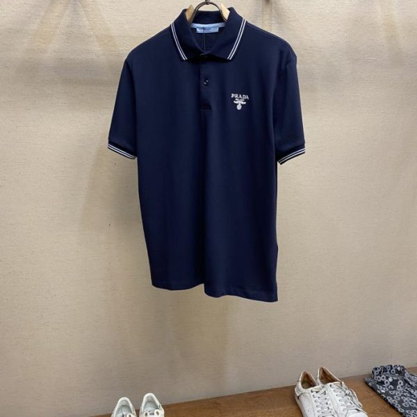 designer,replica,clothing,fake,1:1,lv,luxury,high quality Prada2023ss classic iconic logo embroidery embellishment elements classic fashion lapel Polo shirt short sleeves