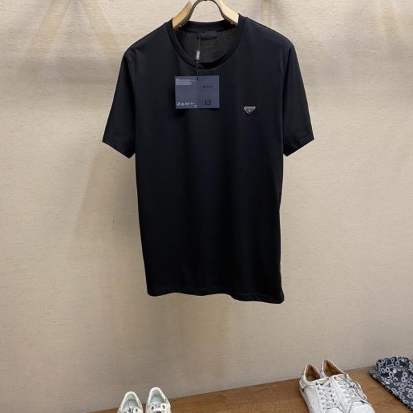 designer,replica,clothing,fake,1:1,lv,luxury,high quality Prada’s new short-sleeved daily wear with your eyes closed when you go out with a custom-made pure cotton stretch cotton short-sleeved T-shirt