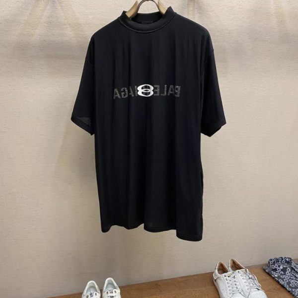 designer,replica,clothing,fake,1:1,lv,luxury,high quality Balenciaga BA double loop reverse embroidered crew neck short sleeves