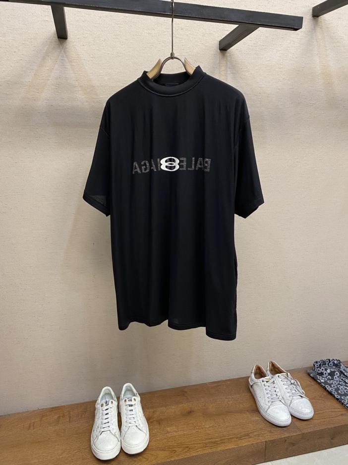 designer,replica,clothing,fake,1:1,lv,luxury,high quality Balenciaga BA double loop reverse embroidered crew neck short sleeves designer,replica,clothing,fake,1:1,lv,luxury,high quality Balenciaga BA double loop reverse embroidered crew neck short sleeves