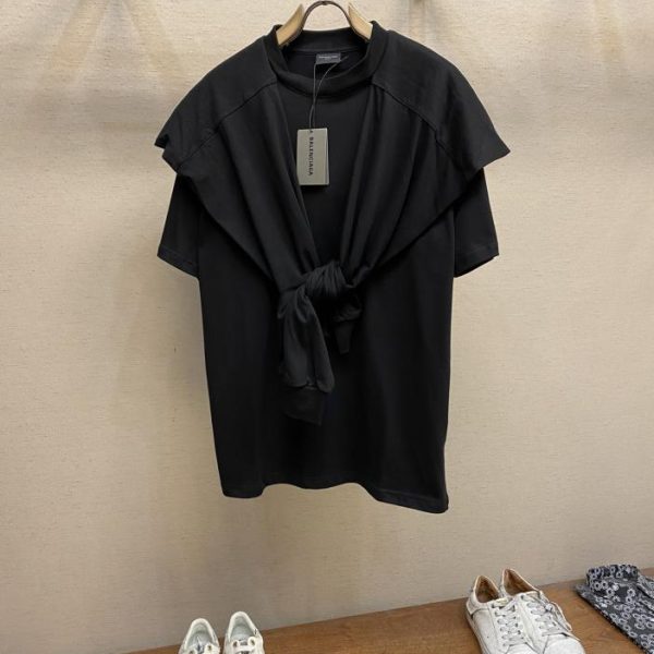 designer,replica,clothing,fake,1:1,lv,luxury,high quality Balenciaga summer must-have shawl short-sleeved T-shirt full of Hong Kong style