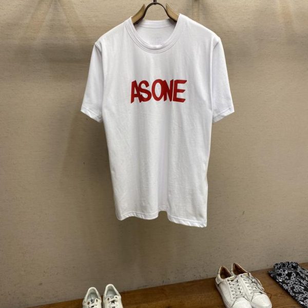 designer,replica,clothing,fake,1:1,lv,luxury,high quality SACAI 24 spring and summer new style slogan printing round neck short-sleeved T-shirt