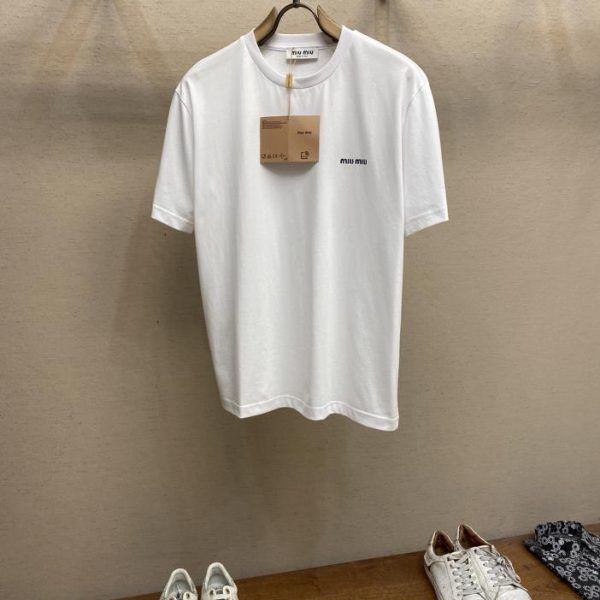 designer,replica,clothing,fake,1:1,lv,luxury,high quality Miumiu 24 early autumn short-sleeved products are available online for the first time!