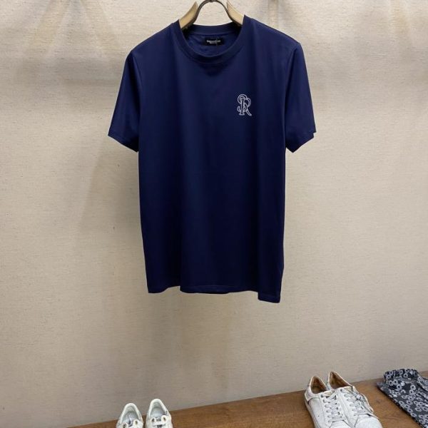 designer,replica,clothing,fake,1:1,lv,luxury,high quality Stefano Ricci’s new short-sleeved daily outing with eyes closed and customized pure cotton elastic cotton short-sleeved T-shirt