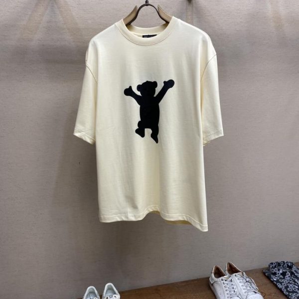 designer,replica,clothing,fake,1:1,lv,luxury,high quality We11 new summer style ~ popular four-color bear logo printed short sleeves