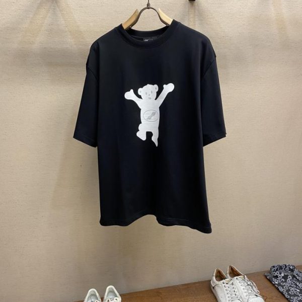 designer,replica,clothing,fake,1:1,lv,luxury,high quality We11 new summer style ~ popular four-color bear logo printed short sleeves