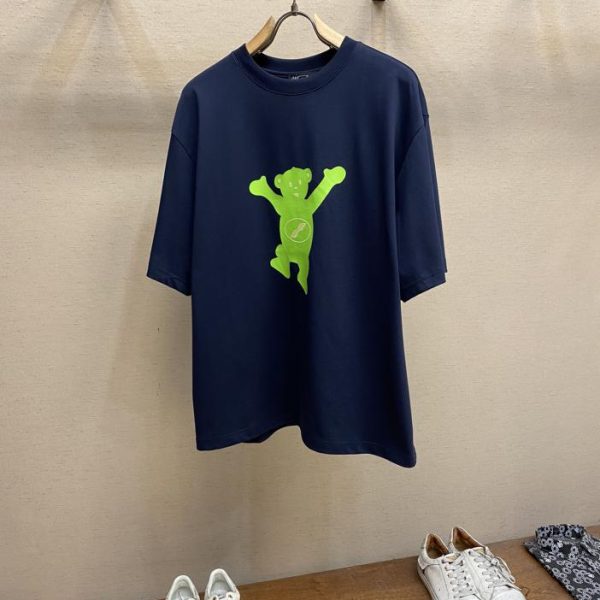 designer,replica,clothing,fake,1:1,lv,luxury,high quality We11 new summer style ~ popular four-color bear logo printed short sleeves