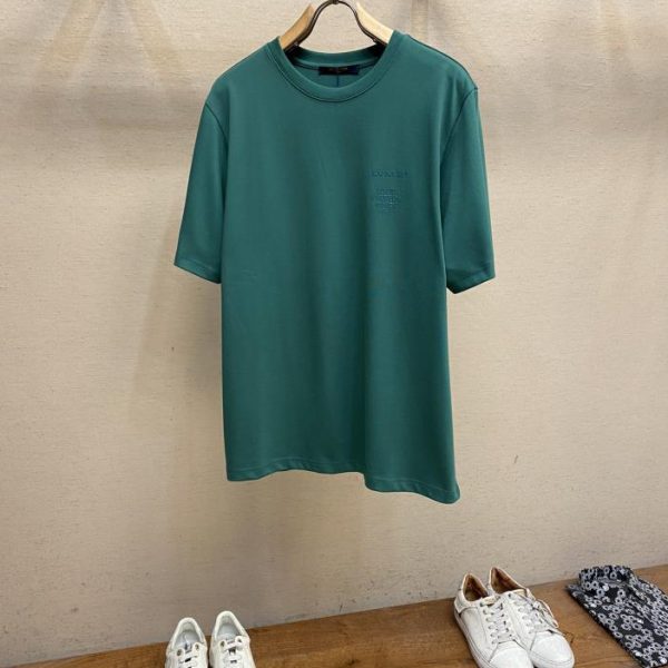 designer,replica,clothing,fake,1:1,lv,luxury,high quality LV24SS new chest laminated letter printed cotton casual short sleeves