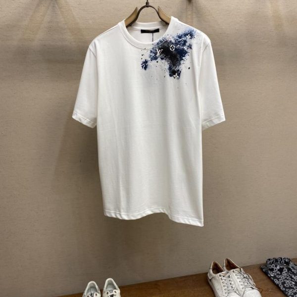 designer,replica,clothing,fake,1:1,lv,luxury,high quality LV24SS New Chest Floating Color Pattern Printed Cotton Casual Short Sleeves