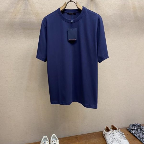designer,replica,clothing,fake,1:1,lv,luxury,high quality LV line blue V foam offset printed logo short sleeves