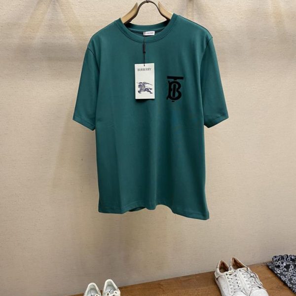 designer,replica,clothing,fake,1:1,lv,luxury,high quality Burberry24SS spring and summer new basic casual round neck pullover short sleeves!